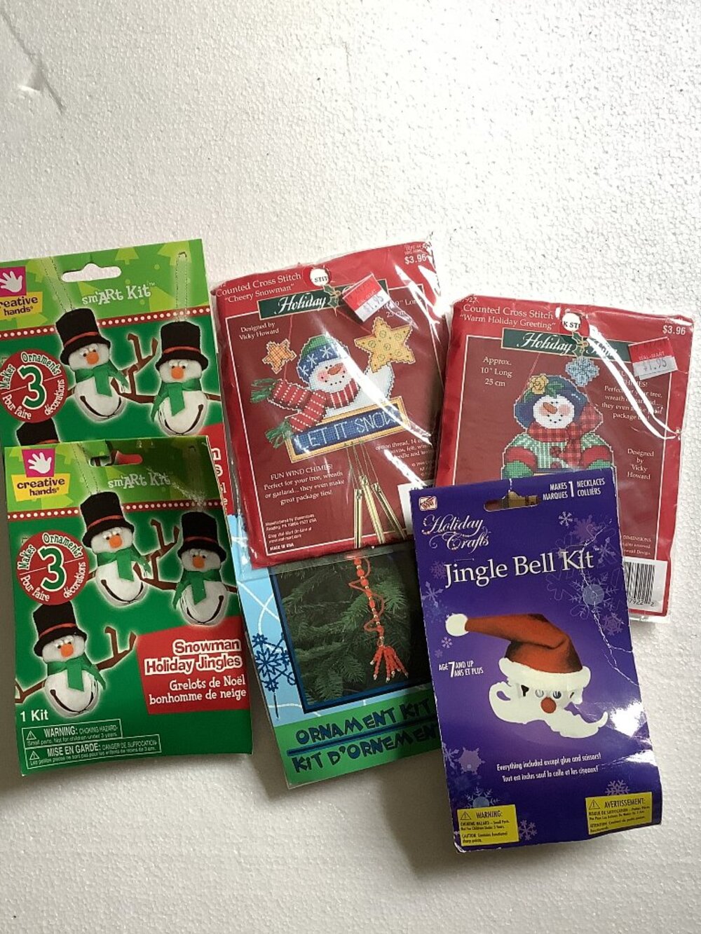 Large Lot of Vintage Christmas Craft Supplies & Kits - Complete and Incomplete
